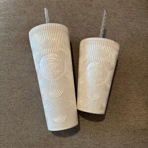 Starbucks Textured Cream Tumblers